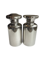 SALT & PEPPER SET STAINLESS STEEL 7" TALL