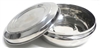 FLAT CANNISTER 7.25" DIA stainless steel