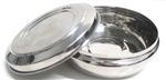 FLAT CANNISTER 7.25" DIA stainless steel