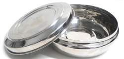 FLAT CANNISTER 7.25" DIA stainless steel