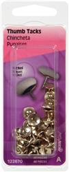 THUMB TACKS, NICKEL, 40CT