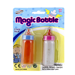 MAGIC MILK BOTTLES FOR DOLLS, 2PCS