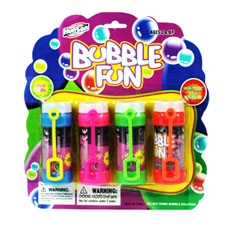 BUBBLE BOTTLES 4 PCS ON CARD