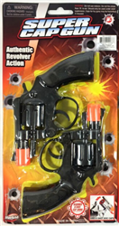 CAP GUN, BLACK, 2 PCS
