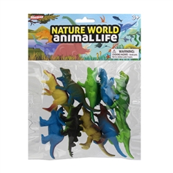 DINOSAURS 10PCS IN PVC BAG W/ HEADER