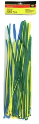 CABLE TIES 100PCS ASST (4" - 14"), MULTICOLOR