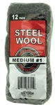 STEEL WOOL--MEDIUM-- 12/PAK