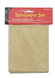 SANDPAPER ASST, SMALL 36/PAK (4.5" X 5.5")