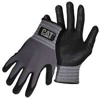 NITRILE PALM DIPPED & DOTTED GLOVE, "CAT"-MEDIUM