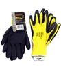 POLY GLOVE LATEX PALM, YELLOW
