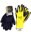 POLY GLOVE LATEX PALM, YELLOW