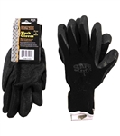 POLY GLOVE LATEX PALM, BLACK, LG