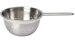 COLANDER W/HANDLE STLSS--6"DIA, 3.5"DEEP