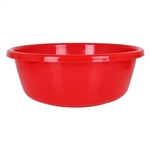 BASIN RED,PLASTIC,  35L, 18" DIA X 7" DEEP