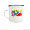 WHITE DECORATED MUG 5"--40 OZ