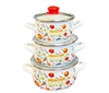 6PC MINI STOCK POT SET, ENAMEL