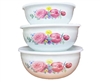 6PC ENAM SALAD BOWL SET (3 BOWLS, 3 LIDS), ASST