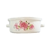 ENAMEL SERVING POT W/PLASTIC LID 5.5"