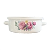 ENAMEL SERVING POT W/PLASTIC LID 6.5"