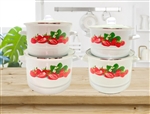 4PC STEAMER POT SET FRUIT DESIGN