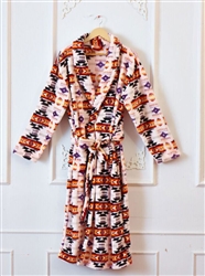 PLUSH ROBE SOUTHWEST PATTERN, ASST COLORS