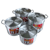 ALUM POT 4PC SET (8-12-16-20qt)--NO STEAMER