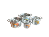 ALUM POT 4PC SET--(2, 3.5, 5, 8qts) (01090)