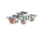 ALUM POT 4PC SET--(2, 3.5, 5, 8qts) (01090)
