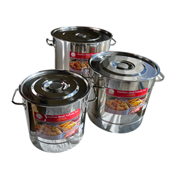 3PC STAINLESS STEAMER POT--(22QT/33QT/50QT)