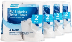 TOILET TISSUE RV & MARINE, 2-PLY, 4 ROLLS/PAK