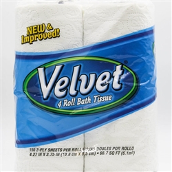 TOILET TISSUE TST, 1-PLY, 4 ROLLS, 280 SHEETS