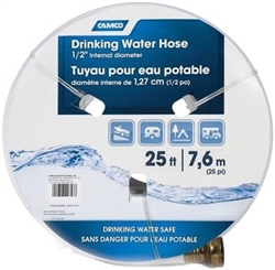 RV WATER HOSE 1/2" x 25'. HD REINFORCED