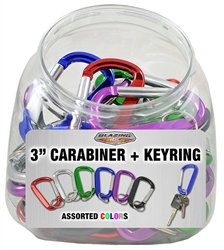 CARABINER 3" W/KEYRING 48/DISPLAY