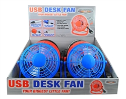 USB DESK FAN 4",  ADJUSTABLE ANGLE