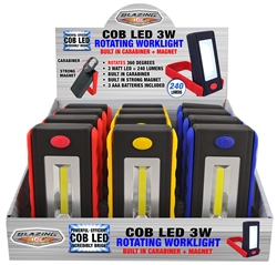 WORKLIGHT ROTATING 3 WATT,  COB (circuit on board), 12 per Display