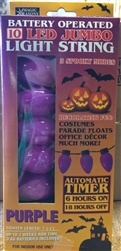 HALLOWEEN LED JUMBO LIGHT STRING, ORANGE/PURPLE