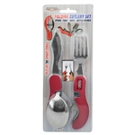 FOLDING CUTLERY SET--SPOON, KNIFE, FORK
