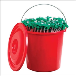 TENT STAKES, STEEL W/"T" TOP, 100/PAIL
