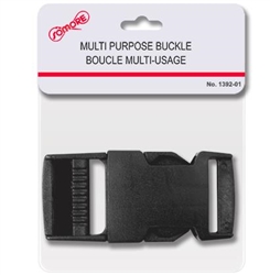 BUCKLE, MULTI-PURPOSE BLACK PLASTIC