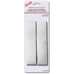 HOOK AND LOOP FASTENER,  WHITE--STICK-ON