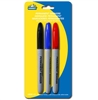 MARKER 3pc PERMANENT-- RED, BLUE, & BLACK