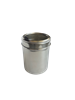CANNISTER W/CLEAR LID, STLSS, 5"X3.5"