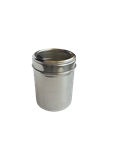 CANNISTER W/CLEAR LID, STLSS, 5"X3.5"