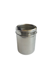 CANNISTER W/CLEAR LID, STLSS, 5"X3.5"