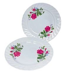 MELAMINE DEEP PLATE 10", PINK ROSES