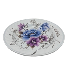 MELAMINE DEEP PLATE 10", PURPLE FLOWER