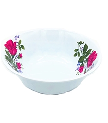 BOWL MELAMINE 8", PINK ROSES