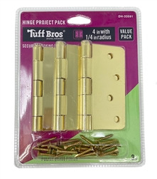 DOOR HING SET 3PCS, 4" BRASS