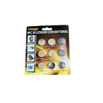 9PC LITHIUM BATTERIES, CR2016, CR2025, CR2032