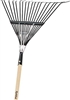 LEAF RAKE- 18 STEEL TINES--WOOD HANDLE